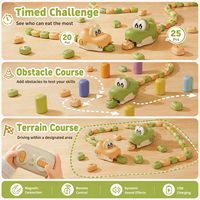 Juego de serpientes magnéticas con control remoto, 2 piezas, serpiente hambrienta con luces, juguete interactivo de carreras y coleccionismo, regalo para niños