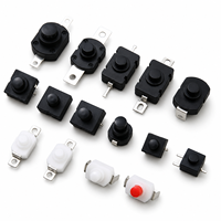 Interrupteurs à bouton-poussoir autobloquants 18x13 mm pour lampe torche