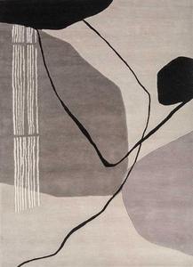 Tapis moderne en laine tufté à la main, à poils longs, antidérapant, beige, noir, blanc, pour salon, chambre, décoration intérieure, cadeau de Noël, pique-nique - Product Image 4