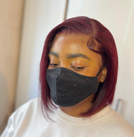 Vente en gros de perruque de cheveux humains péruvienne Bob Lace Front, perruque transparente sans colle Lace Bob, perruque Bob courte pas cher 13*4 Lace Frontal