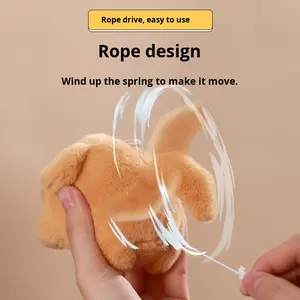 Lejier lindo gatito perro juguete de peluche PP algodón cuerda de tracción cola que se mueve <span class=keywords><strong>bolsa</strong></span> de maullido colgante técnicas lavadas accesorio de regalo de cumpleaños - Product Image 4