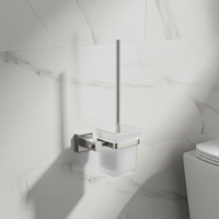Accessoires de salle de bain en acier inoxydable 304 OEM, brosse de toilette et support