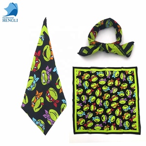 Bandana Quadrata Grande in Puro Cotone con Design Personalizzato <span class=keywords><strong>delle</strong></span> <span class=keywords><strong>Tartarughe</strong></span> <span class=keywords><strong>Ninja</strong></span> a Forma di Rana Verde - Product Image 1