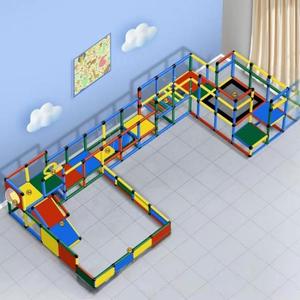 Set di Attrezzature per Allenamento Integrato per Bambini, Parco Giochi Interno con Struttura per Arrampicata e <span class=keywords><strong>Scivolo</strong></span> in Plastica per Camera da Letto - Product Image 3