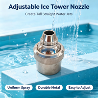 Fontaine à glace moderne en acier inoxydable pour extérieur, avec buse réglable à jet droit stable pour aménagement paysager aquatique de parcs et places publiques