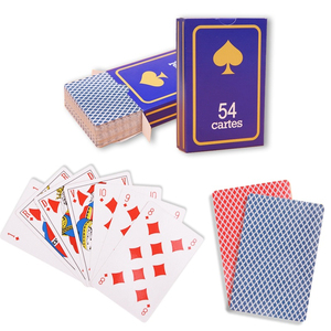 Venta al por mayor de naipes franceses de alta calidad de dos colores rojo y azul de plástico para cualquier <span class=keywords><strong>juego</strong></span> de <span class=keywords><strong>cartas</strong></span> - Product Image 5
