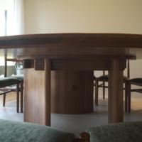 Meubles de maison nordiques, table à manger ronde en bois massif moderne, ensemble de table à manger ronde de luxe avec 8 chaises pour restaurant