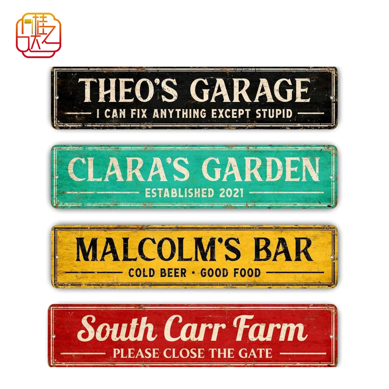 Custom Vintage Metal Sign Personalized Name