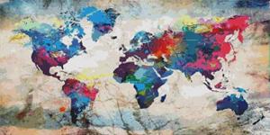 40x80cm Bản đồ thế giới cao cấp ngắn Lint nhựa vuông pha lê AB cổ tích bụi long lanh khoan tùy chỉnh 5D tự làm Bộ dụng cụ sơn kim cương - Product Image 2