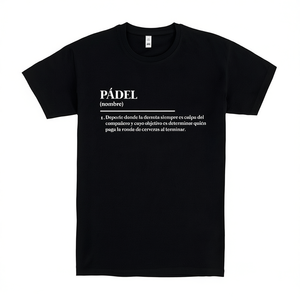 Camiseta Padel Definition Negra Unisex Talla Adulto S M L XL XXL - Product Image 2