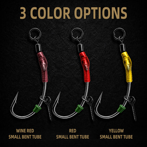 Equipo Premium para Pesca de Carpa, Sistema Ronnie Rig, con Anzuelo Curvo Afilado, Espiga para Cebo y Funda Giratoria 360° Anti-Enredos, <span class=keywords><strong>3</strong></span> Colores, Tamaños 2, 4, 6, 8 - Product Image 3