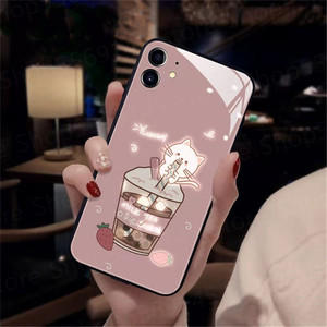 <span class=keywords><strong>Coque</strong></span> arrière en verre trempé avec motif de fleurs de marguerite violettes pour <span class=keywords><strong>iPhone</strong></span> 12 Mini 11 Pro 7 7 8 Plus X XS Max SE - Product Image 6