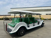 Voiture électrique vintage de tourisme homologuée pour la route, certifiée CE, 8-11 places, 72V, quatre rangées, pour hôtels, complexes hôteliers et parcs touristiques