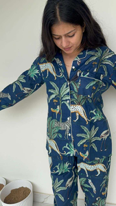 Urvi Creactions Handmade Cotton <b>Pajama</b> Set Hand Block Print Floral Indian Night <b>Suit</b> Wholesale Market for Best Price - Product Image 3