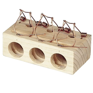 Pièges à souris en bois sans cruauté avec pièges à rongeurs à <span class=keywords><strong>3</strong></span> trous pour attraper des souris et des rats - Product Image 3