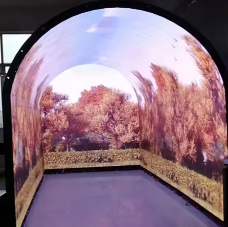 Semi-circular Tube Led Ceiling Immersive Virtual Space Seamless Splicing Screen Unlimited Led Display P2.5 Module