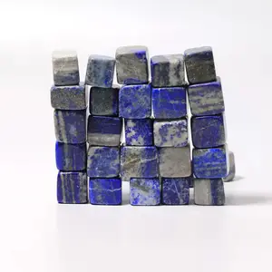 DIY Hot Sales Natural Crystal Lapis Lazuli Cubes Healing Stones Crystal Tumbled Cubes For Fengshui Decoration