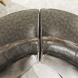 Đồ Nội Thất Thương Mại Khách Sạn Bàn Ăn Và Ghế Hộp Đêm Thanh S-Hình Dạng Da Cắt Nhà Hàng Băng Ghế Dự Bị Gian Hàng Chỗ Ngồi - Product Image 3