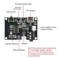 Module d'amplificateur audio numérique mono 5W 3.7V-5V, mini amplificateur BT compatible avec les haut-parleurs à impédance 2-4Ω