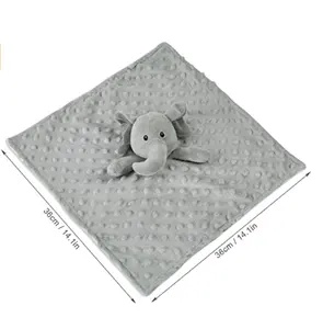 Free Sample Custom promotion 2020 popular comfort plush cute elephant baby doudou toy/eco friendly elephant plush baby towel