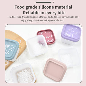 Boîte à bento en silicone 100 ml sans BPA, écologique, pour enfants, compatible micro-ondes, lave-vaisselle, congélateur et four, pour le déjeuner, les collations, les sandwichs et les aliments - Product Image 2