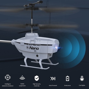 Aijh Mini RC máy bay trực thăng bay đồ chơi nhựa hồng ngoại ánh sáng có thể sạc lại tránh chướng ngại vật 2.5 kênh RC máy bay trực thăng - Product Image 2