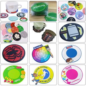 Custom Logo Promotional Round Silicone <b>Coaster</b> <b>for</b> <b>Drink</b> Cup Mat Soft Rubber Cartoon Kawaii <b>Coaster</b> Bar Beer <b>Drink</b> Mat - Product Image 3