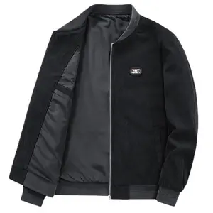 2023 Wholesale Customized Mens Winter Warm Thicken Outerwear Plus Size Jacket Custom Pilot Fleece Jacket For Man