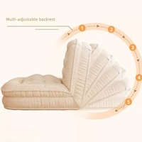 Fauteuil inclinable moderne à double usage, pliable, hauteur réglable, design modulaire, revêtement en tissu rembourré de coton pour se détendre et dormir