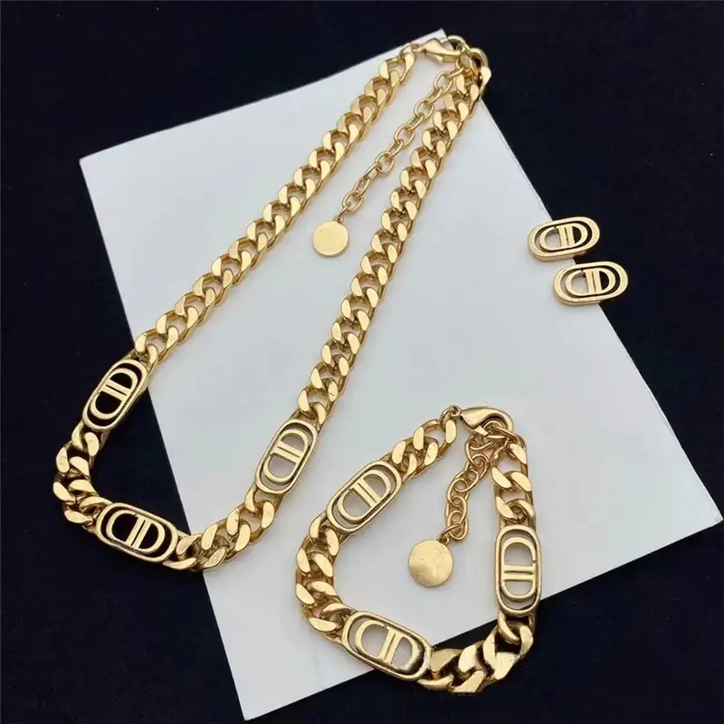 Fashion 18K Gold Bracelet Designer Jewelry Sets Stainless Steel S925 Luxury Women Jewelry Set