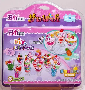 Kit de Material DIY de Juguete Educativo de Simulación de Comida <span class=keywords><strong>para</strong></span> Niñas: Caja del Tesoro con Jugos, Helados, Smoothies y Pasteles - Product Image 4