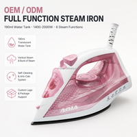 Fer à vapeur électrique professionnel 1400-2000W avec fonctions vapeur sèche, pulvérisation, vapeur à pression, vapeur verticale, auto-nettoyant, réservoir d'eau 200ml, OEM ODM