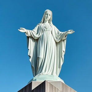 Gran Virgen María patio religioso Fátima estatua de latón Iglesia decoración Corazón Inmaculado tamaño real María estatua de bronce escultura - Product Image 2