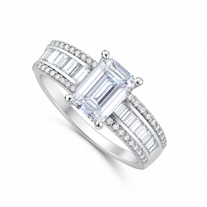 Anello con taglio a principessa per donna, elegante gioiello minimalista alla moda - Product Image 1