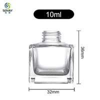 Bouteille diffuseur d'arômes transparente de luxe pour la maison, avec bouchon, 10 ml, vente en gros