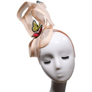 Couvre-chef unisexe, bonnet brodé avec papillon, <span class=keywords><strong>boucles</strong></span> de ruban, accessoire pour femmes, bandeau de course, de mariage - Product Image 1