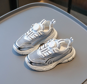 Zapatillas Deportivas Casuales con Hebilla Giratoria y Malla Transpirable para Niños y Niñas, Tallas 27-37 - Product Image 3