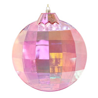 Décoration de Noël Boules plates incassables Boule irisée pour les fêtes de festival Mariage Décoration de fête à domicile Arbre de Noël suspendu