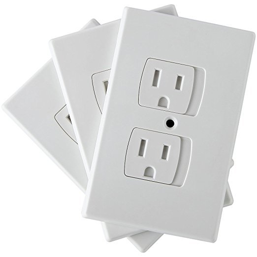 Baby Safety Self-Closing Wall US Socket Outlet Covers Plastic for Child Proofing 2-4 Years
