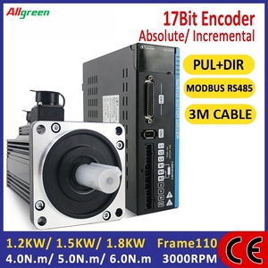 Moteur servo AC Allgreen 1,2 kW 1,5 kW 1,8 kW avec driver 220 V 5 A/6 A 4/5/6 N.m, kit de drivers de moteur servo AC pour CNC et machines automatisées - Product Image 2