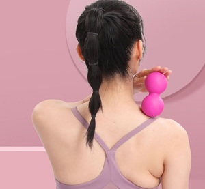 Nouveau produit phare : Rouleau de yoga en silicone durable, écologique, imperméable, élastique, pour thérapie par points et massage des jambes, en forme d'arachide. - Product Image 4