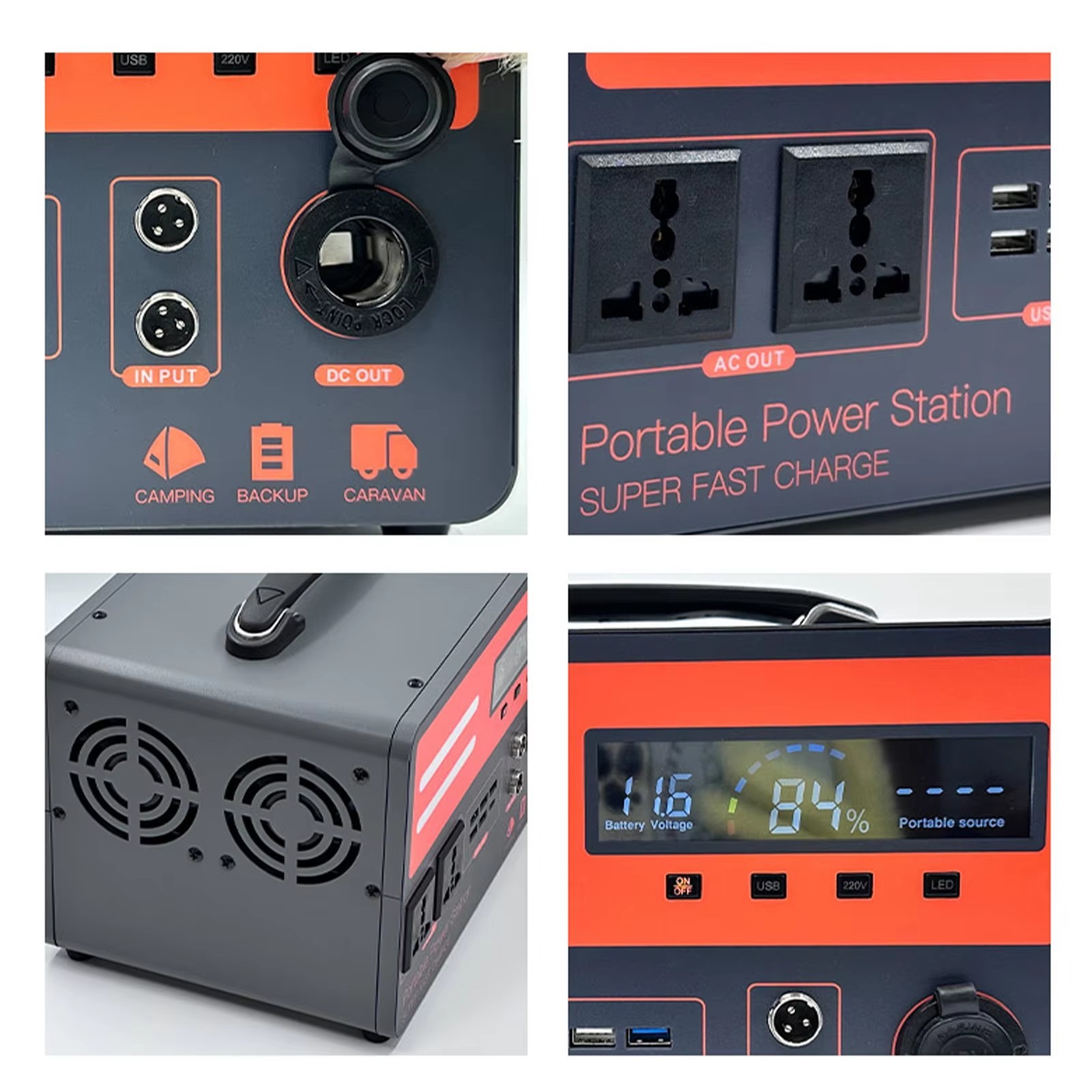 Lithium Battery 600W 900W 1200W Off-grid Portable Solar Generator 12V Cell Power Station Emergency Power Supply · image 2
