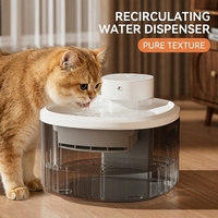 Distributeur d'eau double cycle pour animaux de compagnie, à faible MOQ, avec structure détachable, anti-fuite et débit sécurisé, pour la vente au détail en magasin de matériel pour animaux hors ligne