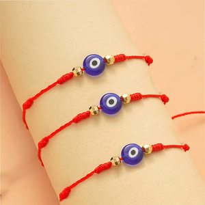 <span class=keywords><strong>Pulsera</strong></span> <span class=keywords><strong>de</strong></span> Hilo Rojo <span class=keywords><strong>de</strong></span> la Suerte con <span class=keywords><strong>Ojo</strong></span> Turco, Personalizada al por Mayor, con Ojos Azules <span class=keywords><strong>de</strong></span> Resina, <span class=keywords><strong>7</strong></span> <span class=keywords><strong>Nudos</strong></span>, <span class=keywords><strong>Pulsera</strong></span> <span class=keywords><strong>de</strong></span> Cuerda para Parejas - Product Image 4
