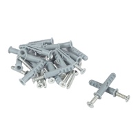 Cheville murale en plastique, plusieurs tailles, avec vis, pour briques pleines