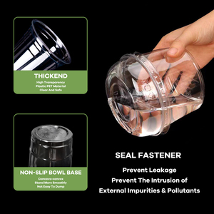 Vasos de Plástico de 24oz con Logotipo Personalizado, Recipientes para Llevar, para Helados, Ensaladas, Postres, Frutas, Acai Bowls, con Tapa de Domo - Product Image 4