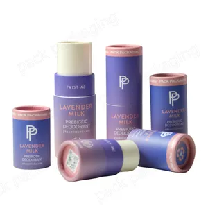 Eco-Friendly Craft Paper Twist-Up Tube Papelão Lip Balm e Desodorante Embalagem Cilindro para Uso de Batom