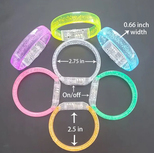 Bracelets à bulles lumineux flash LED personnalisés Bâtons lumineux Clubs Concerts Party Favors <span class=keywords><strong>Anniversaire</strong></span> Noël Nouvel An Jouets Bracelet - Product Image 5