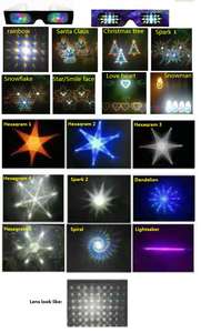 Lunettes de diffraction en papier personnalisées colorées avec effet bonhomme de neige, étoile, cœur pour spectacle de lumières de Noël, feux d'artifice - Product Image 6