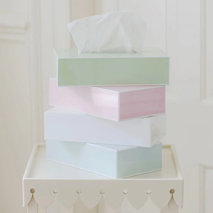 Caja de pañuelos contemporánea con acabado lacado brillante, diseño cuadrado elegante, dispensador de pañuelos con estilo para el hogar, baño, oficina y hotel. - Product Image 3